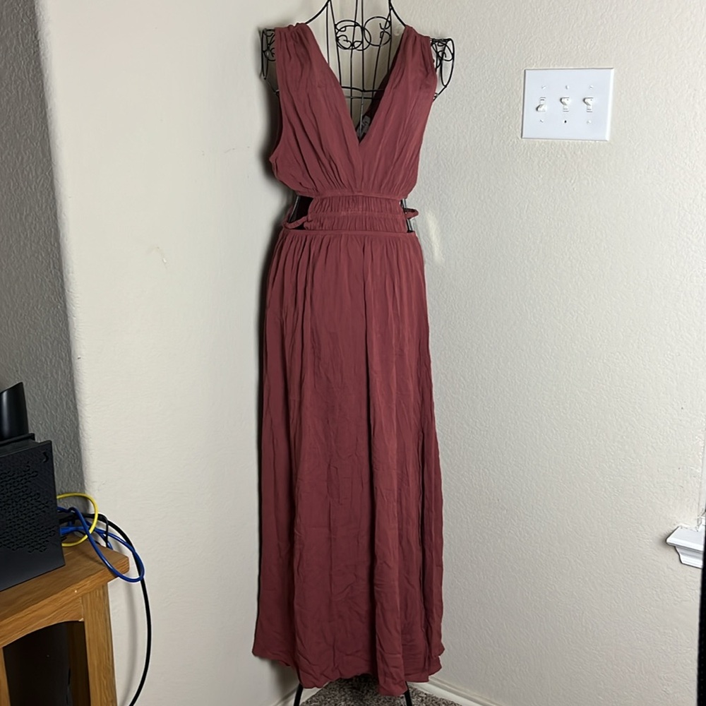 Elegant Mauve Maxi Dress